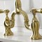 Kingston Brass Bridge Kitchen Faucet with Brass Sprayer, Brushed Brass KS7797BALBS - alternate 3